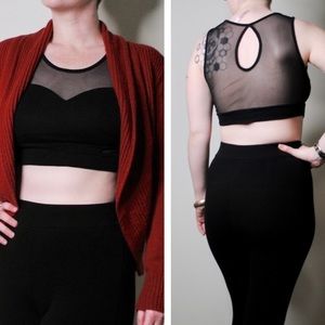 🌹Canzone Heart Crop Top w/ Sheer Back